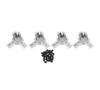 Oikabio Confezione da 4 pezzi 3030 Serie 3 vie Connettore Angolo Supporto per Staffa, Con Viti per Standard 8 Mm T scanalatura estrusione