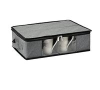 Oikabio Contenitore per tazze e tazze, organizer per tazze da caffè, contenitore per tazze da tè, contenitore per tazze in vetro con divisori