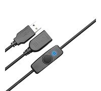 Oikabio di Prolunga USB 2.0 per Sincronizzazione Dati di Prolunga USB Interruttore sopra OFF Indicatore LED per Lampada LED Ventola USB per Laptop PC