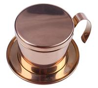 Oikabio Filtro da caffè vietnamita in acciaio inox tazza singola Vietnam mano Punch Pot gocciolamento filtro caffè vietnamita caffè filtro gocciolamento tazza famiglia esterno oro rosa