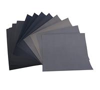 Oikabio Grit 1500 2000 2500 3000 5000 7000 - Fogli di carta vetrata abrasiva ad precisione per levigatura abrasiva a secco e bagnata, confezione da 12