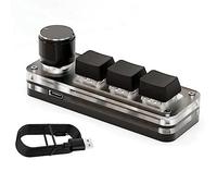 Oikabio Macropad Macro Tastiera Meccanica RGB Mini Gaming Programmazione Personalizzata Manopola Tastiere 3 per Photoshop