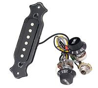Oikabio MI0301 Cablaggio Cablaggio di Raccolta Suono Chitarra Precablato per Scatola di Sigari a 4 e 6 Corde, Nero