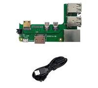 Oikabio Per Zero 2W a 3B Interfaccia Adattatore Zero a Pi3 Scheda di Espansione Zero Pi0 HUB USB RJ45 (3USB)