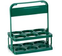 Oikabio Portabottiglie pieghevole con 6 fori, supporto portatile per barbecue, cestino per riporre e organizzare in cucina