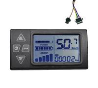 Oikabio S861 - Contachilometri LCD per bici elettrica, con display LCD, per mountain bike e scooter, 24 V, 36 V, 48 V, 60 V, S861, per bici elettrica, pannello di controllo BLDC (spina SM)