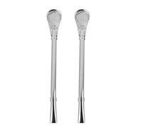 Oikabio Set Di 2 Pezzi ~ Acciaio Inox Yerba Tè Bombilla Zucca Cannuccia Filtrata