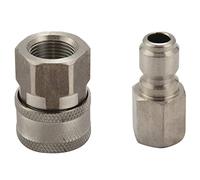 Oikabio Set di adattatori per pulitore a pressione in acciaio inox, G3/8, connettore e presa rapida per il fissaggio di una pompa ad acqua, avvolgitore, pressione massima 5000 valutazione