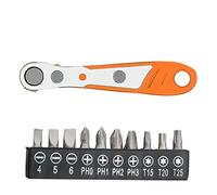Oikabio Set di cacciaviti magnetici, 11 pezzi, 110 mm, mini cricchetto e 1/4, 10 modelli, cacciaviti