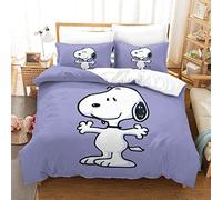 Oikabio Snoopy - Cartoon Set Di Copripiumino Matrimoniale E Federe in Cotone Per Letto King King(220x240cm)