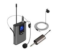 Oikabio UHF Cuffie wireless portatili/microfono lavalier trasmettitore bodypack e ricevitore uscita da 1/4 pollici, per prestazioni live