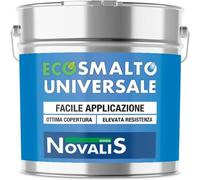 OIKOS Smalto all'acqua per ferro, legno, pvc e ferro zincato INODORE Ecologico (LT. 2.5, BIANCO LUCIDO)