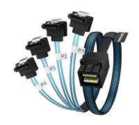 OIKWAN Cavo interno Mini SAS HD a SATA ad angolo retto, 1 m, da SFF-8643 a SATA Forward Breakout