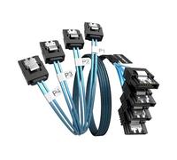 OIKWAN Cavo SATA-III, set da 4 cavi SATA da 6 Gb/s, cavo SATA flessibile a 7 pin, cavo dati SATA dritto di ricambio per Bitcoin Computer-Server, CD, DVD, Raid HDD-SSD, cavo dati (0,9 m)