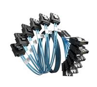 OIKWAN Cavo SATA-III, set da 6 cavi SATA da 6 Gb/s, cavo SATA flessibile a 7 pin, cavo dati SATA dritto di ricambio per Bitcoin Computer-Server, CD, DVD, Raid HDD-SSD, cavo dati (0,9 m)