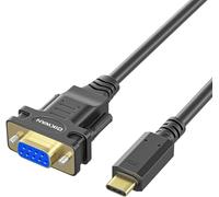 OIKWAN USB-C a RS232 DB9 9pin adattatore convertitore cavo seriale femminile con chipset FTDI per Windows 11.10, 8.1, 8, 7, Vista, XP, 2000, Linux e Mac OS X 10.6 (10ft)