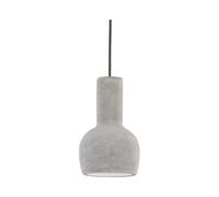 Sospensione Industrial-Minimal Oil-3 Metallo Cemento Grigio 1 Luce E27