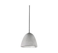 Sospensione Industrial-Minimal Oil-4 Metallo Cemento Grigio 1 Luce Gu10