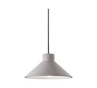 Sospensione Industrial-Minimal Oil-6 Metallo Cemento Grigio 1 Luce E27