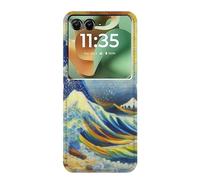 Oil Color Painting Great Waves Flip Case Cover Custodia per Motorola Razr 60, Razr 2025