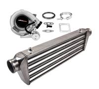 Oil Cooled T04E T3 4 bolt Flange Turbocompressore + 21"x 7"x 2.5" Intercooler
