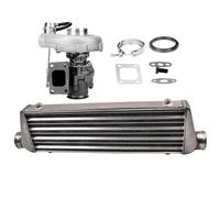 Oil Cooled T3 Turbocharger Tuebine + 21"x 7"x 2.5" Intercooler Universal