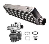 Oil Cooled T3 Turbocharger Tuebine + 21"x 7"x 2.5" Intercooler Universal