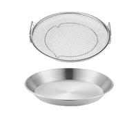 Oil Drain Rack - Stainless Steel Frying Net, Cooling Tray Set, Kitchen Draining Tool | Removable Basket Design, Efficient Oil Separation for Fried Snacks and Crispy Vegetable Serving