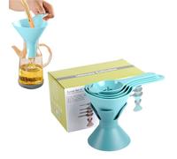 Oil Funnels - 6-In-1 Multifunctional Funnel | Kitchen Funnels Set | Kitchen Funnel for Filling Bottles |Removable Strainer | Egg Separator Storage Base Suitable for All Kinds of Liquid, Solid Food