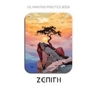 Oil Painting Practice Book - Zenith: Mastering Solitary Trees, Radiant Horizons, and Thick Impasto Cliff Landscapes