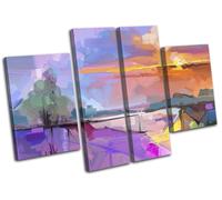 Oil Painting Tree Abstract Landscapes MULTI TELA parete arte foto stampa