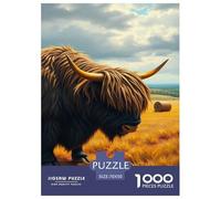 Oil Painting Yak Jigsaw Puzzle Impossibili 1000Pcs Decorazione Per La Casa. Rilassamento E Intelligence Per Adulti E Ragazzi Da 14 Anni 70x50cm/1000pcs