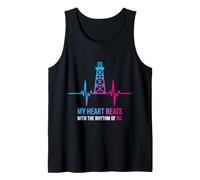 Oil Rig Heartbeat Design - My Heart Beats with Oil Canotta