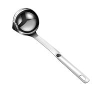 Oil Separator Ladle, Stainless Steel Soup Spoon, Fat Skimming Feature, Ergonomic Handle Design, Kitchen Cooking Use, 9.5x5x30.5cm/3.74x1.97x12.01 Inches, Silver, 1 Piece, 148g