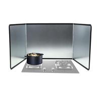 Oil Splatter Guard - Stainless Steel 39,3 x 30 x 1,5 cm 38 x 30 x 2 cm | Foldable Shield Protector For Frying Stove Top | Heat Insulation Kitchen Cooking Wall Cover