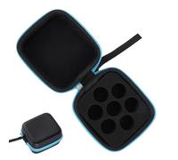 Oil Storage Box, Portable Cosmetic Container, 10x10x5cm/3.94x3.94x1.97 inches Compact Leakproof Organizer for Fragrance, Makeup, Drawer, Travel, Skincare, Oils EVA