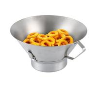Oil Strainer - Stainless Steel, Kitchen Grease Drainer with Handle Tray, Fine Mesh Frying Filter | Cooking Oil Container for Deep Fryer, BBQ Grill, Bacon, Chicken, Fish, French Fries