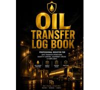 Oil Transfer Log Book: Professional Register for Safe Transfer Operations, Quantity Control, Equipment Checks, Transfer Verification, Operational Records, and Compliance Documentation
