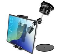 Oilcan Supporto Tablet Auto Ventosa Forte, Porta Tablet Auto Fronte Parabrezza Cruscotto con Braccio in Metallo Regolabile per iPad Pro Air Mini, Galaxy, Fire HD, Telefono, 4-12.9"