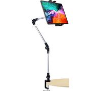 Oilcan Supporto Tablet Braccio Regolabile, Porta Tablet Scrivania Letto Tavolo con Braccio a 3 Stadi, Staffa Snodabile per iPad Pro 12.9 Air Mini, Galaxy, Switch, serie iPhone ecc (4-12,9 ")