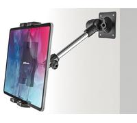 Oilcan Supporto Tablet Parete con Braccio in Metallo Regolabile, Porta Muro iPad con Base Trapano per Cucina/Bagno/Palestra/Bancone, per iPad Mini Air Pro, Galaxy, Lenovo, iPhone 4-12,9"