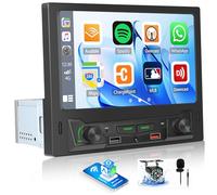 OiLiehu 1 Din Wireless CarPlay Android Auto 8" Autoradio 1 Din con Schermo con Mirror Link Bluetooth FM/AM Radio SWC DSP EQ USB Condivisione Dello Schermo Telecamera Posteriore