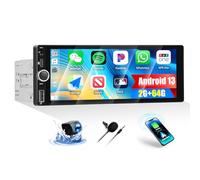 OiLiehu 2G+64G Android 13 Autoradio 1 Din Carplay Android Auto 6.86 pollici Autoradio Touch Screen con Mirror Link/EQ/Bluetooth/SWC/FM RDS Radio/WiFi/GPS/Telecamera Posteriore