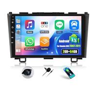 OiLiehu 2G+64G Android 13 Autoradio 2 Din Carplay Android Auto per Honda CRV 2007-2011 Autoradio con Schermo 9 pollici con Mirror Link/EQ/Bluetooth/SWC/FM RDS/WiFi/GPS/Telecamera Posteriore