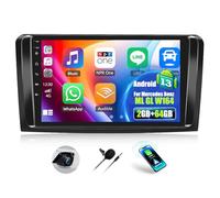 OiLiehu 2G+64G Android 13 Autoradio per Mercedes Benz ML GL W164 ML350 ML500 GL320 X164 ML280 Carplay Android Auto Autoradio con Schermo 9 pollici con WiFi/GPS/Bluetooth/FM RDS/Telecamera Posteriore