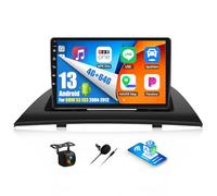 OiLiehu 4+64G Android 13 Autoradio per BMW X3 E83 2004-2012 Carplay Android Auto Autoradio con Schermo da 9 pollici con Mirror Link Bluetooth FM RDS GPS WiFi Telecamera Posteriore