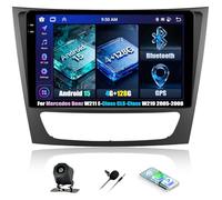 OiLiehu 4G+128G Android Autoradio per Mercedes Benz W211 Classe E Classe CLS W219 2005-2008 Carplay Android Auto Autoradio con Schermo 9" con Bluetooth FM RDS GPS WiFi SWC EQ Telecamera Posteriore