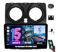 OiLiehu 4G+128G Android Autoradio per Nissan Qashqai J10 2006-2013 Carplay Android Auto Autoradio con Schermo 9" con Bluetooth FM RDS GPS WiFi SWC EQ Telecamera Posteriore