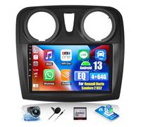 OiLiehu 4G+64G Android 13 Autoradio 2 Din per Renault Dacia Sandero 2 B52 2012-2019 CarPlay Android Auto 9'' Autoradio con Schermo Bluetooth GPS FM RDS WiFi SWC EQ Telecamera Posteriore