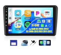 OiLiehu 4G+64G Android 13 Autoradio per Audi A3 2003-2012/S3 2006-2012/RS3 2011-2012 Wireless CarPlay Android Auto 9'' Autoradio con Schermo con Bluetooth GPS FM RDS WiFi SWC EQ Telecamera Posteriore